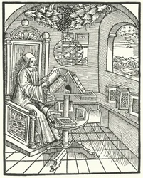 Room Interior with a Scholar at Work, c. 1500