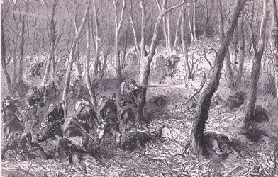 Skirmish in the woods outside Paris
