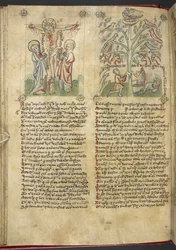 Nebuchadnezzar sees a tree in a dream; the Crucifixion, from 