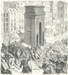Soldiers on the streets of Paris during the French coup d