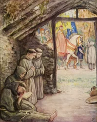 St Francis and His Followers in the Sanctuary of Rivotorto