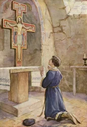 St Francis Before the Icon of Christ Crucified in the Church of San Damiano
