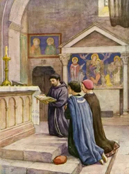 St Francis Reading from the Gospels