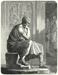 Statue of Aristotle, Ancient Greek Philosopher and Scientist
