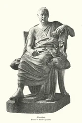 Statue of the Greek dramatist Menander