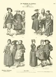 Swiss costumes, late 18th Century