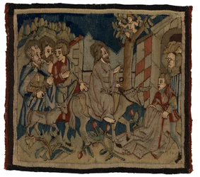 Tapestry panel with scenes from the Passion from an antependium, from Upper Rhineland