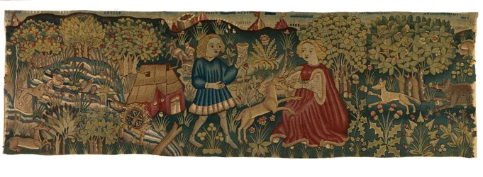 Tapestry Strip Depicting Virgin and Unicorn