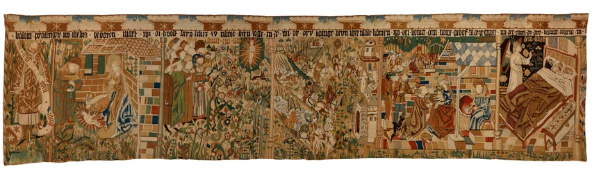 Tapestry Strip Depicting the Prophet Balaam and the Story of the Magi