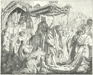 The Holy Roman Emperor Charles IV entering Lubeck