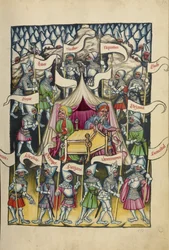 The Twelve Tribes of Israel from Weltchronik Ms 33 fol.94, c.1400-10