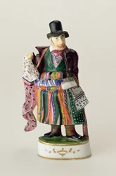The handkerchief seller, Meissen figure in the manner of Johann Joachim Kandler (1706-75)