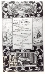 Title Page to Book 9 of Cryptomenysis and Cryptography by Gustavus Selenus (Augustus, Duke of Brunswick), 1624
