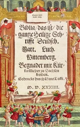 Title page from the Luther Bible