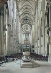 View of the interior looking east