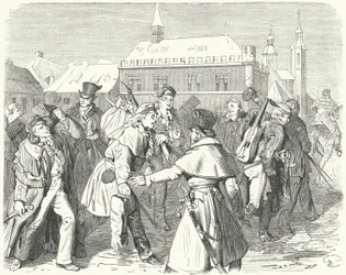 Walkout by students of Gottingen University, Germany