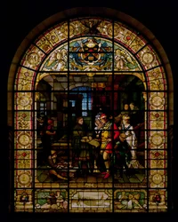 William Caxton Showing his First Printed Book to Edward IV and Elizabeth Woodville