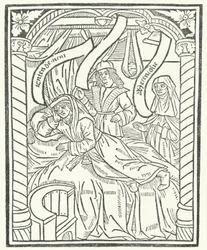 Woodcut from the First Edition of works by Alain Chartier