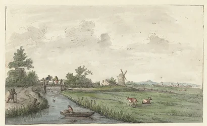 Landscape with a Ditch and a Country Road