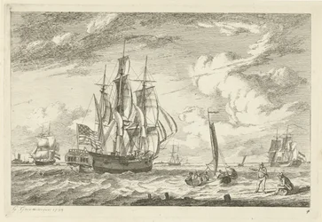 American Three-Master and Other Ships