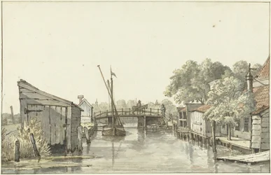 View of the Ringdijk on the Schulpbrug, looking towards the Utrecht side of the Amstel