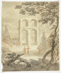 Figures Among Classical Ruins