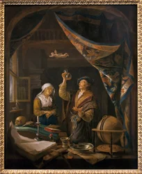 The Doctor in Urine - from a Painting by Gerard Dow