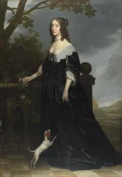 Portrait of Elizabeth Stuart (1596-1662), Queen of Bohemia, wife of Elector Palatine Frederick V and daughter of James I, 1642