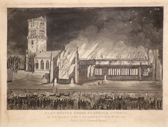 East, South & Cross Churches, Dundee, as They Appeared on Fire on Sunday 3rd of Jan 1841