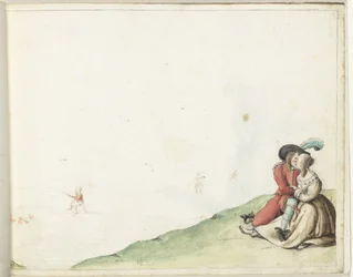 Lovers by a Pond