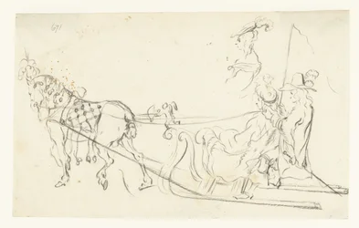 Couple in a Horse-Drawn Sleigh