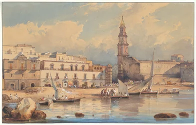 View of Marinella, Strada di Portici, near Naples