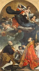 Altarpiece depicting Virgin with Saints Petronius and Alo