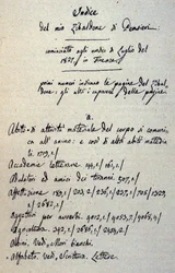 Incipit of the manuscript of the Zibaldone (or 