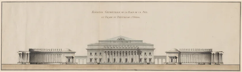 Geometrical Elevation of the Peace Plaza and Façade of the Opera House