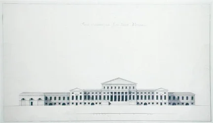 Plan for the residence of prince Youssoupov on the river Fontanka, St. Petersburg (seen from the garden side)