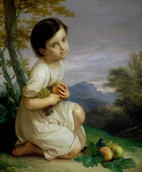 Portrait of Lena Presti with Fruit
