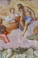 Juno and Jupiter Lying on Clouds, (detail)