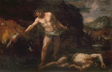 Hercules Slays the Giant Cacus and Steals Back the Cattle of Geryon