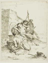 Satyr Family with the Obelisk, from Scherzi