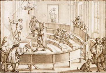 The Academia Clementina, Bologna, with a Nude being Positioned by the Drawing Master, the Farnese Hercules beyond