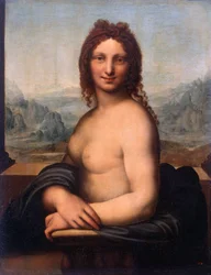 "Portrait of a Nude Woman" (Mona Vanna or Monna). Painting by Gian Giacomo Caprotti (Salai) (1480-1524). State Hermitage, Saint Petersburg