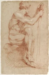 Seated Male Nude