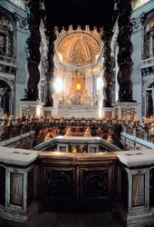 View of the canopy of the master altar designed by Gian Lorenzo Bernini, St. Peter