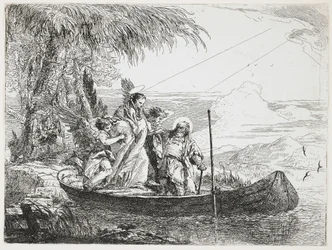 The Holy Family Entering the Boat from The Flight into Egypt