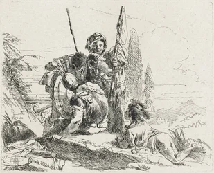 Three Soldiers and a Boy, 1749