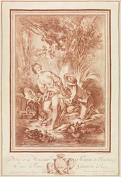Shepherdess Surprised While Bathing