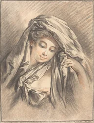 Young Woman with Her Head Covered