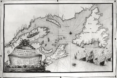 Map of St. Lawrence Gulf and River, 1699