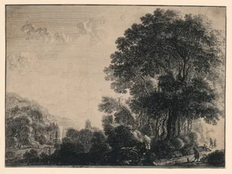 The Man and His Dog in a Landscape